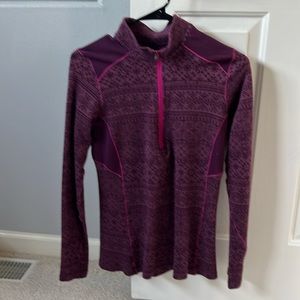 Kuhl Kaskade zip neck merino wool eggplant medium